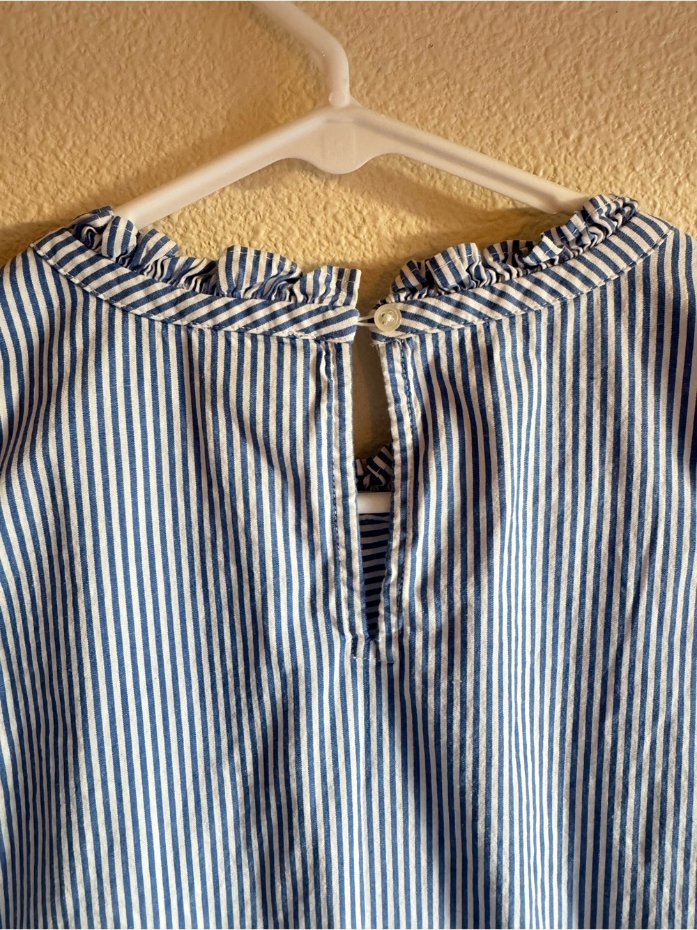 J. Crew Blue and White Striped Sleeveless Blouse - Picture 5 of 11